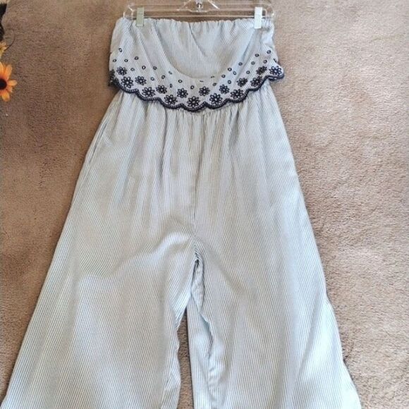 Japna Pull Up Pinstripe Jumpsuit - Picture 7 of 12